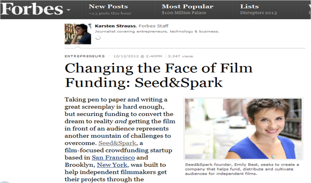 Forbes Seed&Spark 2012